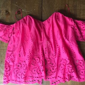 Pink Francesca’s Off the Shoulder Top